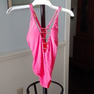 Hot pink size 4 one piece bathing suit